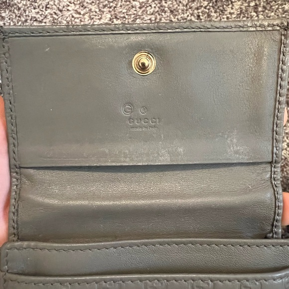 Gucci Grey Microguccissima Leather Card Case - Picture 9 of 14